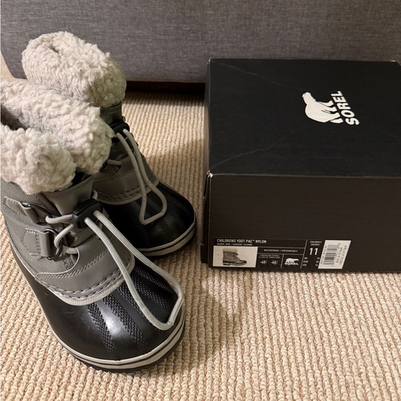 SOREL Yoot Pac Waterproof Insulated Snow Boot in Quarry, Dove Size 11M Toddler - Picture 6 of 7